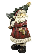 Figura de Papá Noel de cerámica sosteniendo un árbol, diseño Brandani Gift Group, para decoración navideña.
