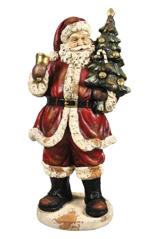 Figura de Papá Noel con campana, obra de Brandani Gift Group, ideal para decoración navideña.