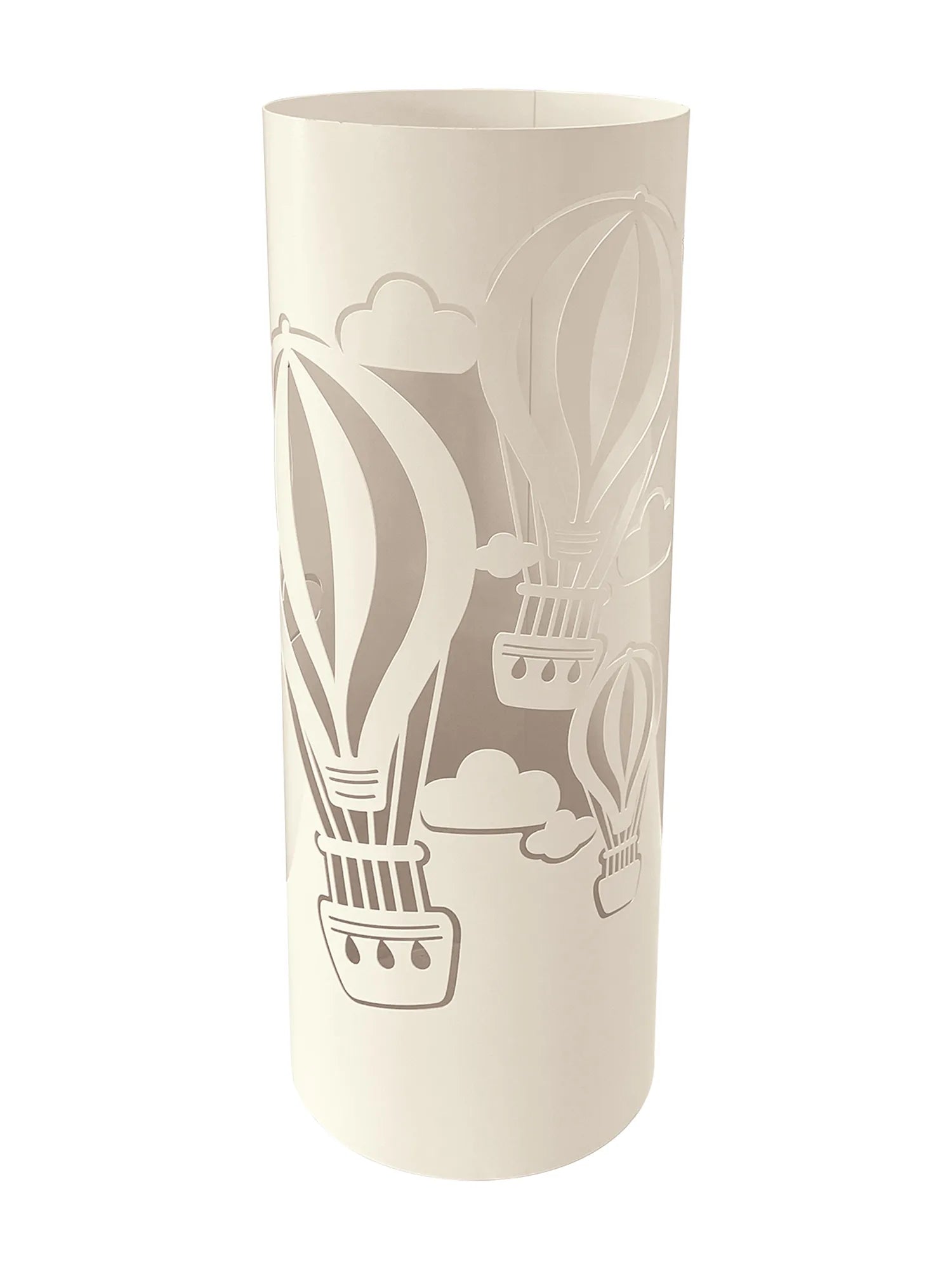 Paragüero Molgolfieri en color crema con diseño italiano, visto de frente.