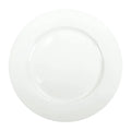 Plato llano blanco de porcelana New Bone China, colección Total White.
