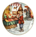 Plato Cuccioli de Brandani con diseño navideño y borde decorado, diámetro 30 cm.