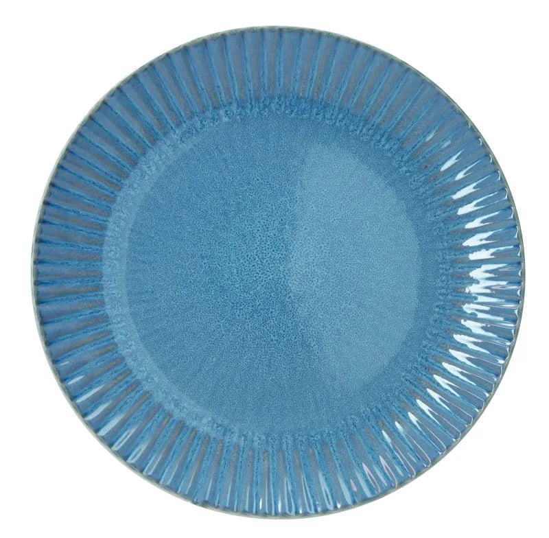 Plato hondo Melange Bluette, pieza de cerámica con diseño italiano.