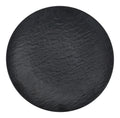Plato llano Black Eclipse de 27 cm en melamina, color negro.