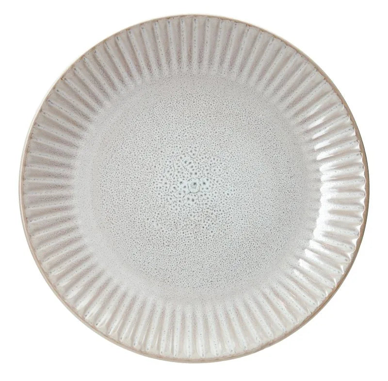 Plato llano Melange, pieza de cerámica italiana con diseño contemporáneo.