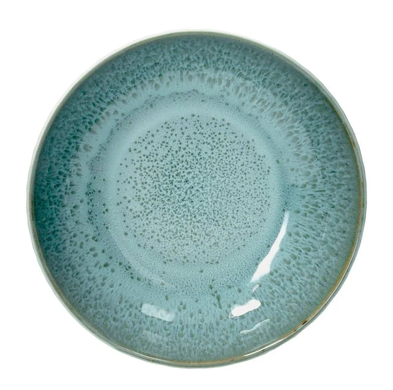 Plato llano Melange Acquamarina de Brandani Gift Group, con acabado en tono acquamarina.