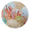 Plato llano de melamina con diseño inspirado en el océano, colección Oceano.