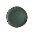 Plato llano de cerámica italiana en color petrolio, colección Sinfonia.
