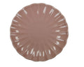 Plato de postre Calipso Rosa, con borde ligeramente elevado y acabado liso en color rosa vibrante.