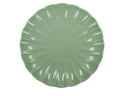 Plato de postre redondo de cerámica en color verde intenso, modelo Calipso.