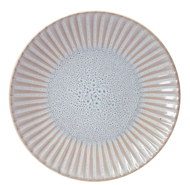 Plato de postre Melange, pieza individual de cerámica con diseño italiano.