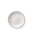 Plato de postre redondo blanco de stoneware, colección Serendipity.