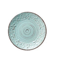 Plato de postre Serendipity turquesa de Brandani en stoneware.
