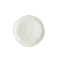Plato de postre blanco de gres, modelo Sinfonia Bianco Gres.