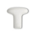 Letra decorativa 'T' de porcelana blanca, diseño Brandani Gift Group.