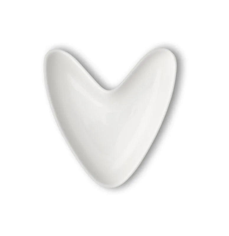 Letra 'V' de porcelana blanca con acabado liso, diseño Brandani.