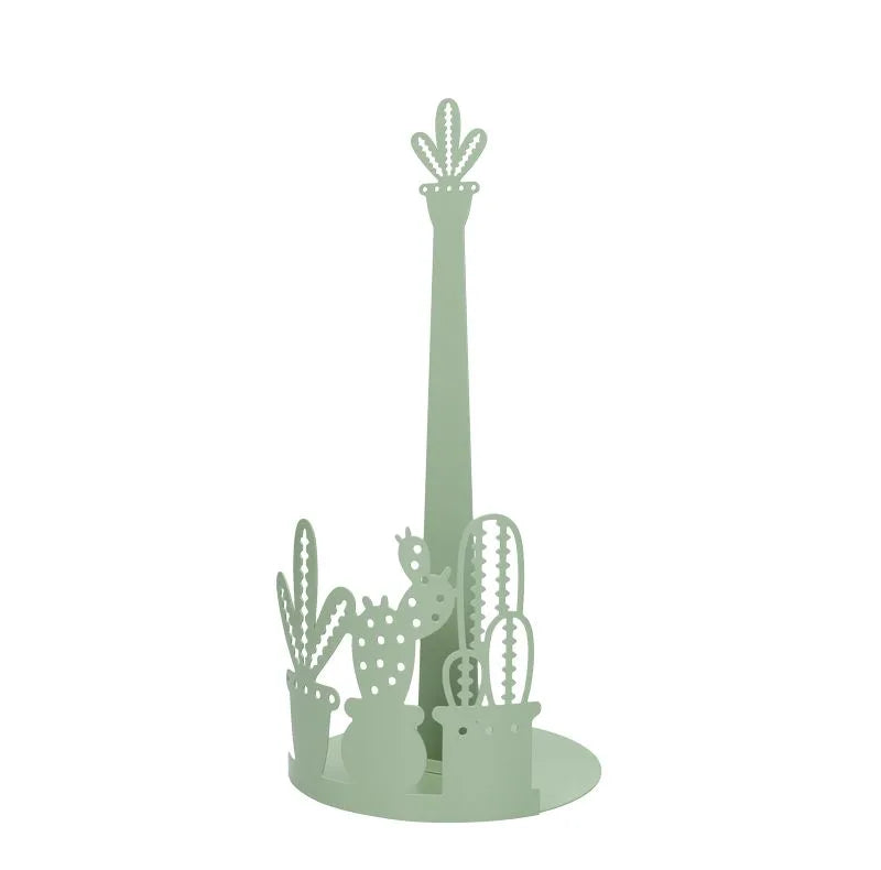 Porta papel de cocina con forma de cactus en color verde, de Brandani Gift Group.