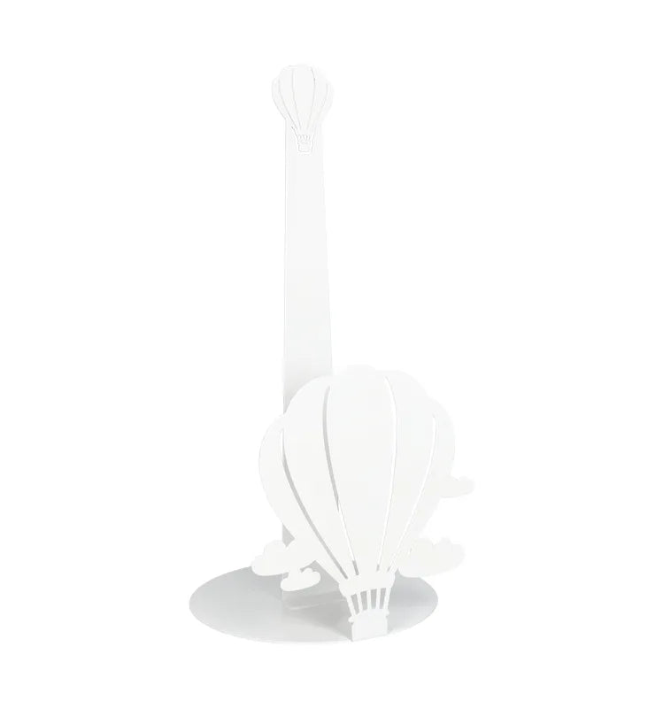 Porta Papel Cocina Mongolfiera Blanco D15x31,5H CMS, diseño italiano.