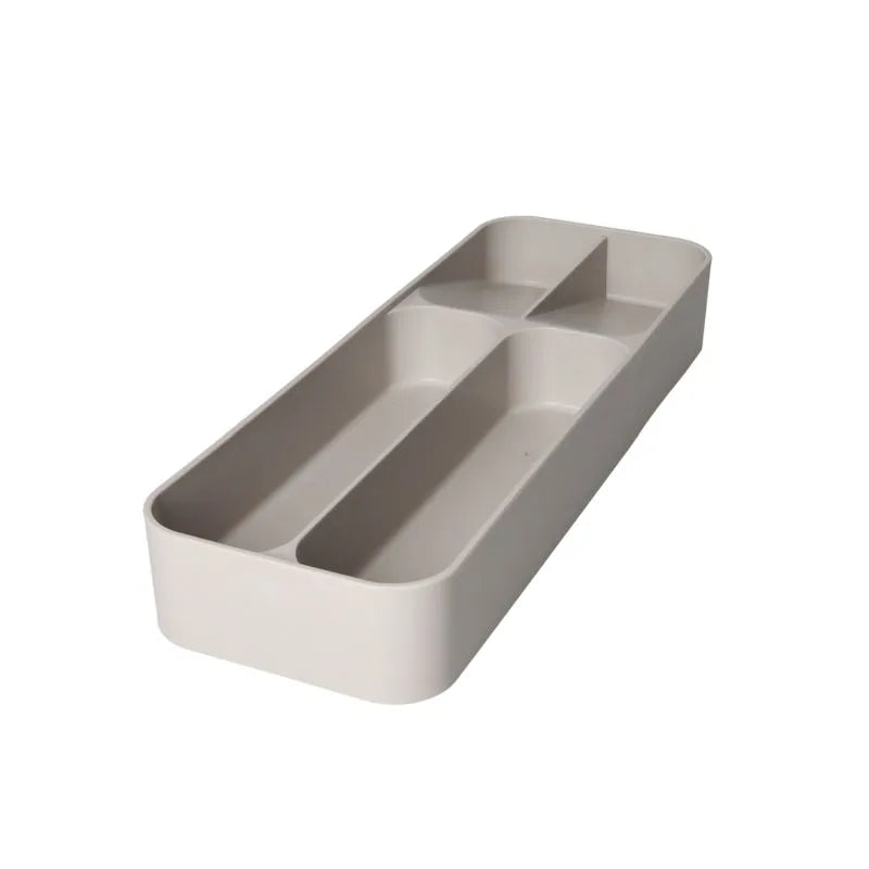 Portacubiertos de cerámica gris con cuatro compartimentos, diseñado por Brandani Gift Group.