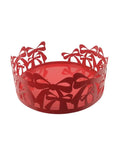 Portaplatos de cerámica rojo con diseño de lazo, de Brandani Gift Group.