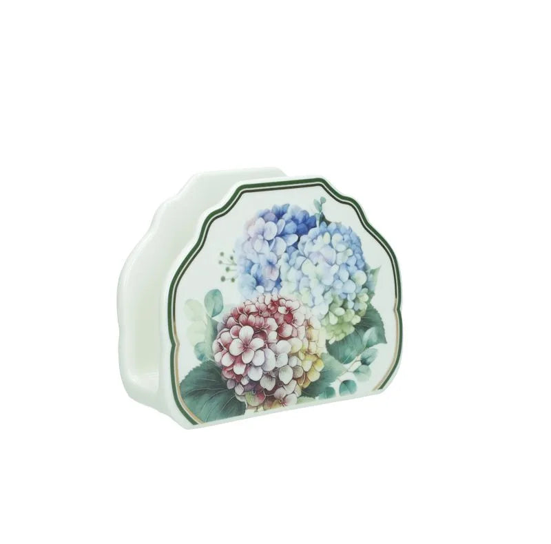 Servilletero Flora de Brandani Gift Group, con diseño floral y base estable.