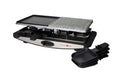 Raclette grill Brandani con doble placa de granito y aluminio, mostrando su diseño italiano.