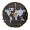 Reloj Blobbo Negro de diseño moderno, con esfera redonda y números negros sobre fondo blanco, ideal para decoración.