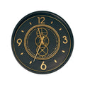 Reloj de pared metálico de 55cm en color azul con diseño moderno.