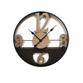 Reloj de pared Roman de metal y madera con esfera de diseño italiano.