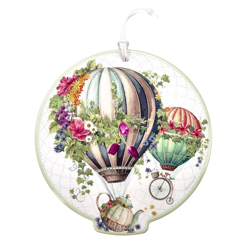 Salvamanteles Wonderland en color blanco, con dimensiones de 20 x 21 cm.