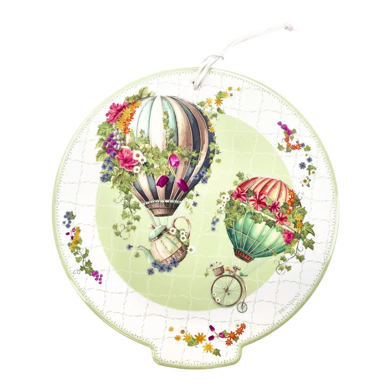 Salvamanteles rectangular de color verde con el nombre 'Wonderland' y dimensiones 20x21 cm.