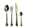 Set de 16 cubiertos dorados modelo Imperial Gold de Brandani Gift Group.