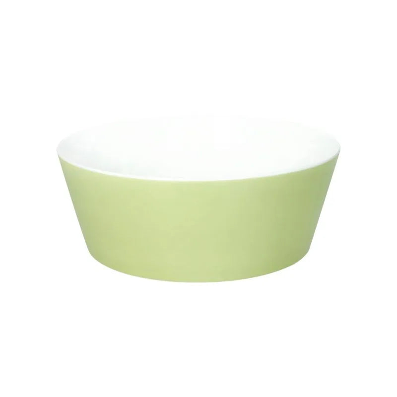 Set de dos bols verdes de porcelana New Bone China, presentados juntos.