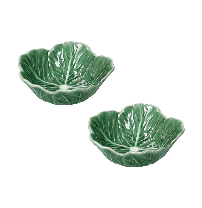 Set de 2 cuencos con forma de hoja en color verde, marca Brandani Gift Group.