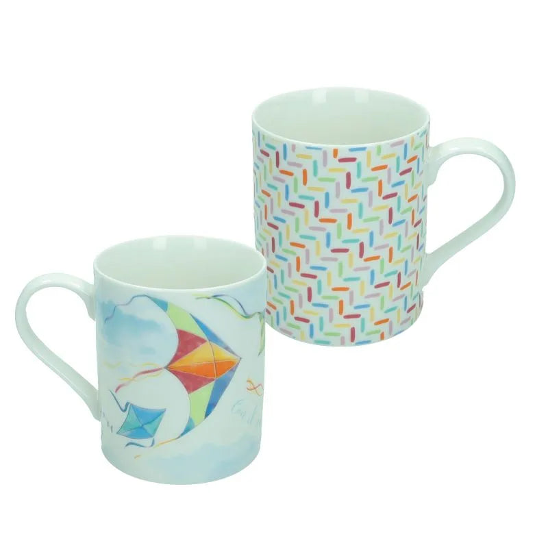 Set de 2 tazas Brandani de la colección Aria en color blanco.