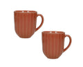 Set de 2 tazas de cerámica color coral de la colección Calipso de Brandani.