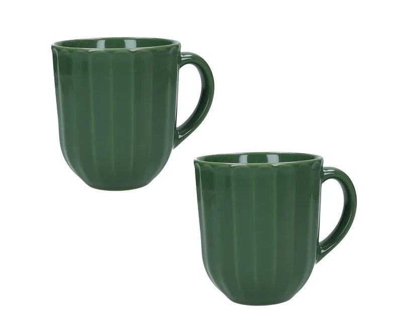Set de 2 tazas de cerámica en color menta, colección Calipso de Brandani Gift Group.