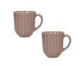 Set de 2 tazas de cerámica Calipso en color rosa.