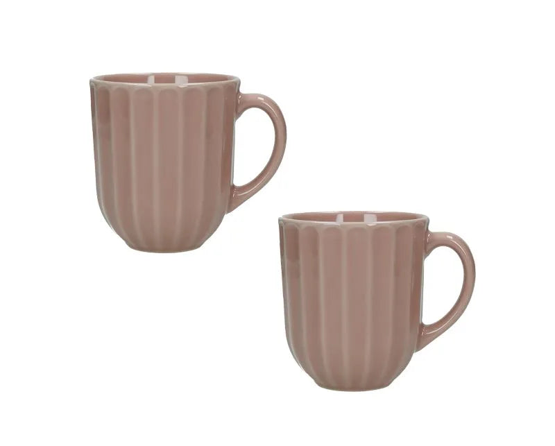 Set de 2 tazas de cerámica Calipso en color rosa.