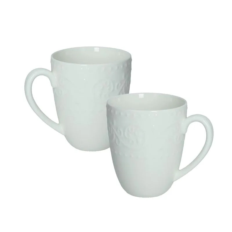 Set de 2 tazas "Delizie" de cerámica italiana de Brandani Gift Group, con diseño distintivo.