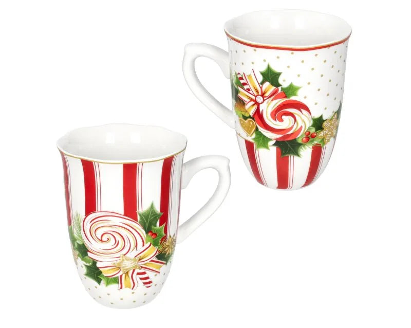Set de 2 tazas de cerámica de la colección Le Chicche, con diseño italiano.