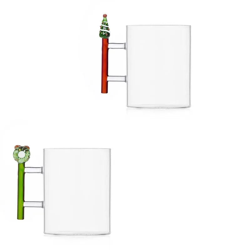 Set de 2 tazas Brandani 'Sotto L'Albero' con diseño navideño italiano.