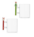Set de 2 tazas Brandani Sotto L'Albero con diseño navideño italiano.