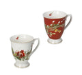 Set de 2 tazas Carol de cerámica con diseño italiano de Brandani Gift Group sobre fondo blanco.