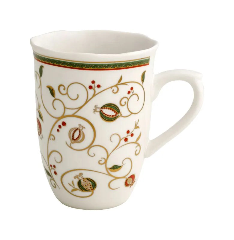 Set de 2 tazas "Tempo di Festa" de Brandani con diseño navideño italiano.