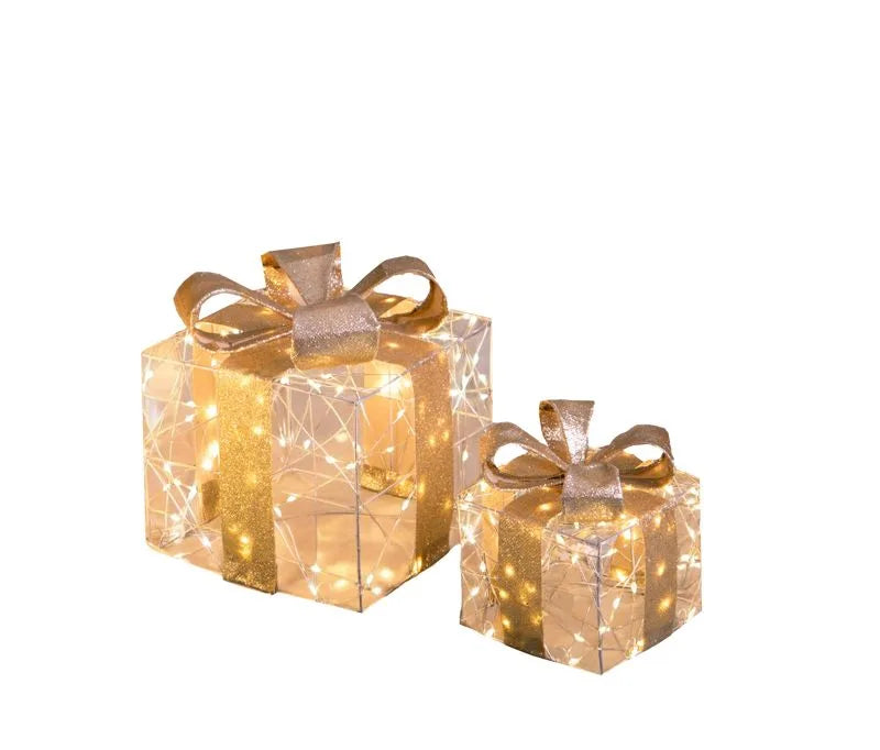Packshot del set de 2 piezas decorativas con 450 luces LED, mostrando ambas piezas juntas.