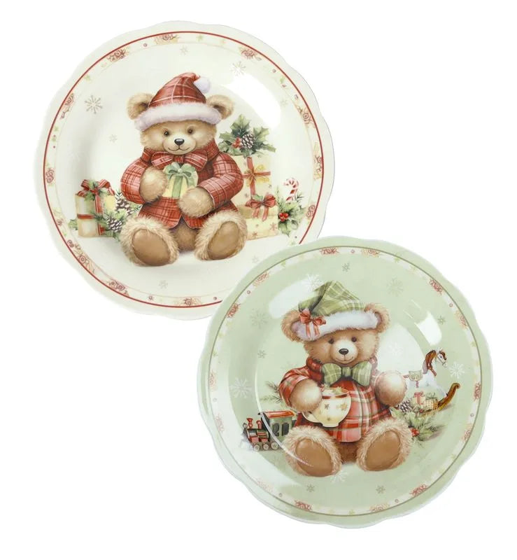Set de 2 platos de postre Brandani con diseño italiano.