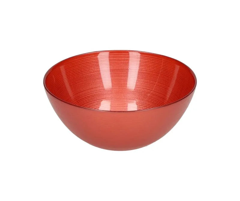 Set de 2 cuencos de cerámica de la colección Ares de Brandani, en tonos rojo y naranja, con diámetro de 15 cm.