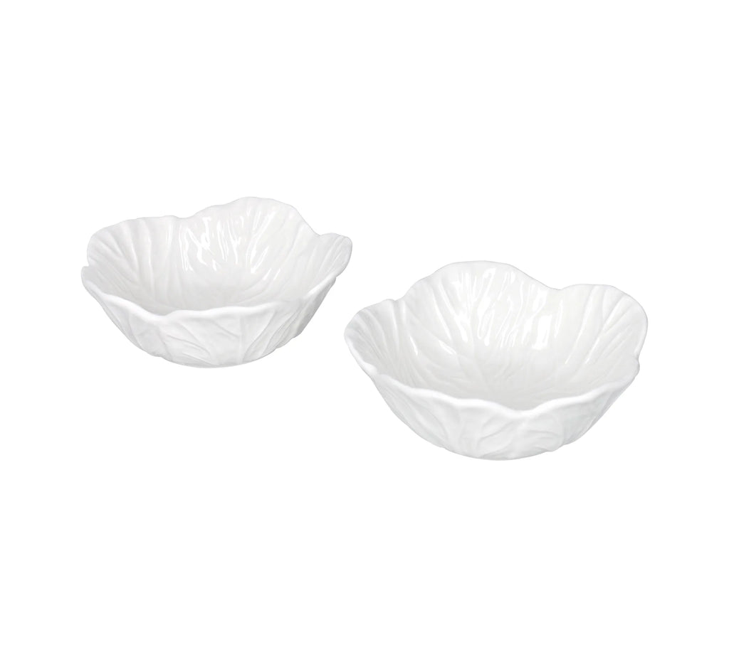 Set de 2 cuencos cazoleta Vegan en color blanco, diámetro 12 cm.