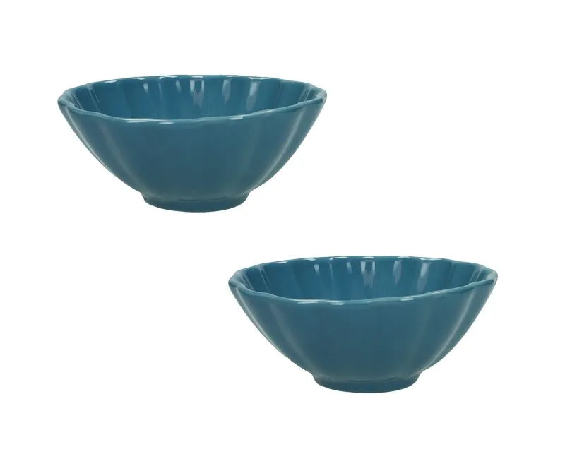 Set de 2 cuencos Calipso en color azul, con un diseño moderno y elegante.
