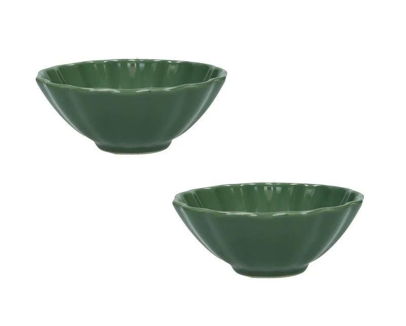 Set de 2 cuencos de cerámica en color menta, colección Calipso, de Brandani Gift Group.